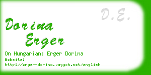 dorina erger business card